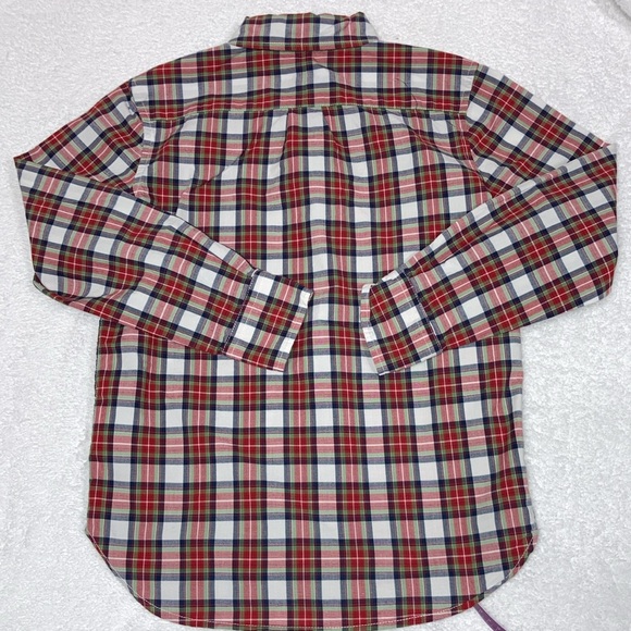 Gap red plaid button down dress shirt medium 8 - Picture 5 of 6